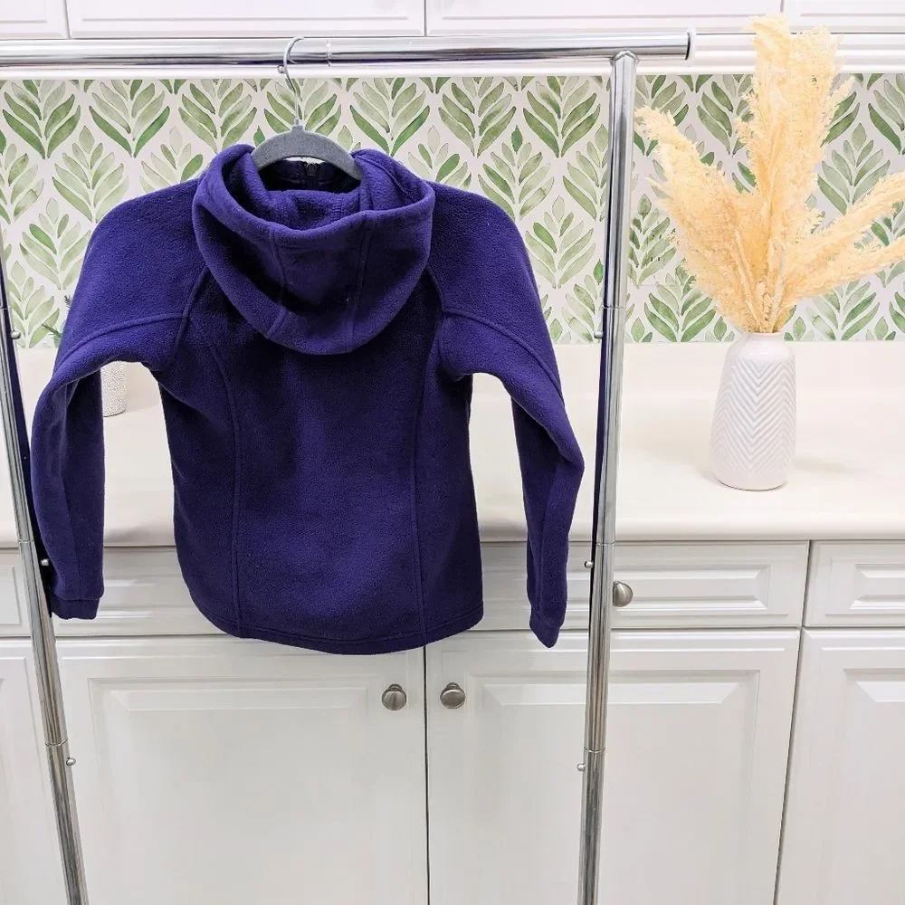 Purple Fleece Full Zip Columbia Girls Hooded Jacket Medium 10/12 Winter